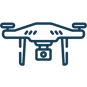 Imagem aérea com drones